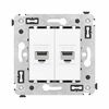 Розетка компьютерная 2-м СП Avanti "Белое облако" RJ45 кат.6A без шторок механизм DKC 4400674, изображение 2 • Купить по низкой цене в интернет-магазине СМЭК