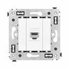 Розетка компьютерная 1-м СП Avanti "Белое облако" RJ45 кат.6A без шторок механизм DKC 4400673, изображение 2 • Купить по низкой цене в интернет-магазине СМЭК