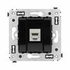 Розетка компьютерная 1-м СП Avanti "Черный квадрат" RJ45 кат.6A без шторок экранир. механизм DKC 4402773, изображение 2 • Купить по низкой цене в интернет-магазине СМЭК