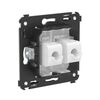 Розетка компьютерная 2-м СП Avanti "Белое облако" RJ45 кат.5E без шторок механизм DKC 4400664, изображение 5 • Купить по низкой цене в интернет-магазине СМЭК