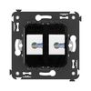 Розетка компьютерная 2-м СП Avanti "Черный квадрат" RJ45 кат.5E без шторок механизм DKC 4402664, изображение 4 • Купить по низкой цене в интернет-магазине СМЭК