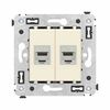 Розетка компьютерная 2-м СП Avanti "Ванильная дымка" RJ45 кат.6A без шторок экранир. механизм DKC 4405774, изображение 5 • Купить по низкой цене в интернет-магазине СМЭК