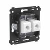 Розетка компьютерная 2-м СП Avanti "Закаленная сталь" RJ45 кат.6A без шторок механизм DKC 4404674, изображение 3 • Купить по низкой цене в интернет-магазине СМЭК