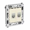Розетка компьютерная 2-м СП Avanti "Ванильная дымка" RJ45 кат.6 без шторок экранир. механизм DKC 4405794, изображение 3 • Купить по низкой цене в интернет-магазине СМЭК