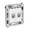 Розетка компьютерная 2-м СП Avanti "Белое облако" RJ45 кат.5E без шторок экранир. механизм DKC 4400764, изображение 4 • Купить по низкой цене в интернет-магазине СМЭК