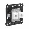 Розетка компьютерная 2-м СП Avanti "Белое облако" RJ45 кат.6A без шторок механизм DKC 4400674, изображение 5 • Купить по низкой цене в интернет-магазине СМЭК