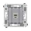 Розетка компьютерная 1-м СП Avanti "Закаленная сталь" RJ45 кат.5E без шторок экранир. механизм DKC 4404763, изображение 2 • Купить по низкой цене в интернет-магазине СМЭК