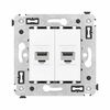 Розетка компьютерная 2-м СП Avanti "Белое облако" RJ45 кат.6 без шторок механизм DKC 4400694, изображение 2 • Купить по низкой цене в интернет-магазине СМЭК