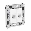 Розетка компьютерная 2-м СП Avanti "Белое облако" RJ45 кат.6A без шторок механизм DKC 4400674, изображение 4 • Купить по низкой цене в интернет-магазине СМЭК