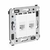 Розетка компьютерная 2-м СП Avanti "Белое облако" RJ45 кат.6 без шторок механизм DKC 4400694, изображение 3 • Купить по низкой цене в интернет-магазине СМЭК