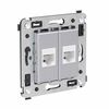Розетка компьютерная 2-м СП Avanti "Закаленная сталь" RJ45 кат.6 без шторок механизм DKC 4404694, изображение 4 • Купить по низкой цене в интернет-магазине СМЭК