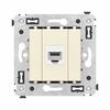 Розетка компьютерная 1-м СП Avanti "Ванильная дымка" RJ45 кат.6A без шторок механизм DKC 4405673, изображение 4 • Купить по низкой цене в интернет-магазине СМЭК