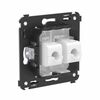 Розетка компьютерная 2-м СП Avanti "Белое облако" RJ45 кат.6 без шторок механизм DKC 4400694, изображение 4 • Купить по низкой цене в интернет-магазине СМЭК