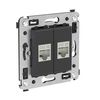 Розетка компьютерная 2-м СП Avanti "Черный матовый" RJ45 кат.5E без шторок экранир. механизм DKC 4412764, изображение 4 • Купить по низкой цене в интернет-магазине СМЭК