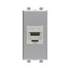 Розетка компьютерная 1мод. Avanti "Закаленная сталь" RJ45 кат.5E без шторок экранир. модульная механизм DKC 4404761, изображение 3 • Купить по низкой цене в интернет-магазине СМЭК