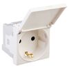 Розетка 1-м 2мод. Avanti "Белое облако" 16А IP41 2P+E защ. шторки с крышкой бел. DKC 4400012, изображение 4 • Купить по низкой цене в интернет-магазине СМЭК