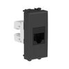 Розетка компьютерная 1мод. Avanti "Черный матовый" RJ45 кат.5E без шторок модульная механизм DKC 4412661, изображение 2 • Купить по низкой цене в интернет-магазине СМЭК