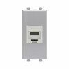 Розетка компьютерная 1мод. Avanti "Закаленная сталь" RJ45 кат.6A без шторок экранир. модульная механизм DKC 4404771, изображение 4 • Купить по низкой цене в интернет-магазине СМЭК