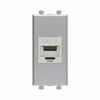 Розетка компьютерная 1мод. Avanti "Закаленная сталь" RJ45 кат.6 без шторок экранир. модульная механизм DKC 4404791, изображение 3 • Купить по низкой цене в интернет-магазине СМЭК