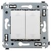 Выключатель 2-кл. 2мод. СП Avanti "Белое облако" 16А IP20 бел. DKC 4400104, изображение 3 • Купить по низкой цене в интернет-магазине СМЭК