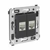 Розетка компьютерная 2-м СП Avanti "Черный матовый" RJ45 кат.6 без шторок экранир. механизм DKC 4412794, изображение 3 • Купить по низкой цене в интернет-магазине СМЭК