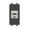 Розетка компьютерная 1мод. Avanti "Черный матовый" RJ45 кат.6A без шторок экранир. модульная механизм DKC 4412771, изображение 4 • Купить по низкой цене в интернет-магазине СМЭК