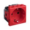 Розетка 1-м 2мод. Avanti "Красный квадрат" 16А IP20 2P+E защ. шторки красн. DKC 4401002, изображение 5 • Купить по низкой цене в интернет-магазине СМЭК