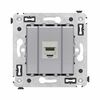 Розетка компьютерная 1-м СП Avanti "Закаленная сталь" RJ45 кат.6A без шторок экранир. механизм DKC 4404773, изображение 2 • Купить по низкой цене в интернет-магазине СМЭК