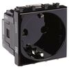 Розетка 1-м 2мод. Avanti "Черный квадрат" 16А IP20 2P+E защ. шторки черн. DKC 4402002, изображение 2 • Купить по низкой цене в интернет-магазине СМЭК