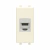 Розетка компьютерная 1мод. Avanti "Ванильная дымка" RJ45 кат.6A без шторок экранир. модульная механизм DKC 4405771, изображение 2 • Купить по низкой цене в интернет-магазине СМЭК