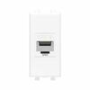 Розетка компьютерная 1мод. Avanti "Белое облако" RJ45 кат.6 без шторок модульная механизм DKC 4400691, изображение 4 • Купить по низкой цене в интернет-магазине СМЭК
