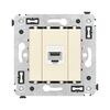 Розетка компьютерная 1-м СП Avanti "Ванильная дымка" RJ45 кат.5E без шторок механизм DKC 4405663, изображение 2 • Купить по низкой цене в интернет-магазине СМЭК