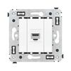 Розетка компьютерная 1-м СП Avanti "Белое облако" RJ45 кат.5E без шторок механизм DKC 4400663, изображение 2 • Купить по низкой цене в интернет-магазине СМЭК