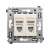 Розетка телефонная 2-м СП Avanti "Ванильная дымка" RJ12 DKC 4405314, изображение 2 • Купить по низкой цене в интернет-магазине СМЭК