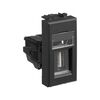 Розетка USB 2.0 1мод. Avanti "Черный матовый" тип А-А модульная DKC 4412401, изображение 2 • Купить по низкой цене в интернет-магазине СМЭК
