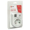 Блок розеточный 1-м ОП SB-01 16А IP20 (розетка 2P+E + 2 разъема USB 5В 2.1А) бел. PROxima EKF SB-01, изображение 2 • Купить по низкой цене в интернет-магазине СМЭК