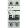 Выключатель автоматический модульный 2п B 6А 4.5кА ВА 47-29 Basic EKF mcb4729-2-06-B, изображение 3 • Купить по низкой цене в интернет-магазине СМЭК