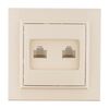 Розетка компьютерная 2-м СП Минск RJ45 беж. EKF ERK02-035-20, изображение 2 • Купить по низкой цене в интернет-магазине СМЭК