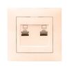 Розетка компьютерная 2-м СП Валенсия RJ45 крем. PROxima EKF EWK02-035-20, изображение 2 • Купить по низкой цене в интернет-магазине СМЭК