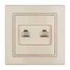 Розетка компьютерная + телефонная 2-м СП Минск RJ45 + Phone беж. EKF ERK00-135-20, изображение 2 • Купить по низкой цене в интернет-магазине СМЭК