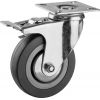 Поворотное колесо с тормозом ЗУБР резина/полипропилен d=100 мм г/п 65 кг 30956-100-B • Купить по низкой цене в интернет-магазине СМЭК