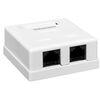 Розетка настенная TERACOM PRO кат.6 неэкранированная 2 порта RJ-45 Dual IDC бел. EKF TRP-WBOX-2RJ45-6UTP-WH, изображение 2 • Купить по низкой цене в интернет-магазине СМЭК