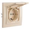 Розетка 1-м СП Минск 16А IP44 с заземл. защ. шторки с крышкой беж. EKF ERR16-029-200-44, изображение 3 • Купить по низкой цене в интернет-магазине СМЭК