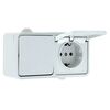 Блок розеточный 2-м ОП Прага 16А IP44 с заземл. с крышкой бел. PROxima EKF EKRR16-050-10-440, изображение 3 • Купить по низкой цене в интернет-магазине СМЭК