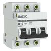 Выключатель автоматический модульный 3п B 10А 4.5кА ВА 47-29 Basic EKF mcb4729-3-10-B, изображение 3 • Купить по низкой цене в интернет-магазине СМЭК