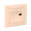 Розетка компьютерная 1-м СП Валенсия RJ45 крем. PROxima EKF EWK01-035-20, изображение 4 • Купить по низкой цене в интернет-магазине СМЭК