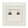 Розетка компьютерная + телефонная 2-м СП Валенсия RJ45 + RJ11 бел. PROxima EKF EWK02-035-30, изображение 4 • Купить по низкой цене в интернет-магазине СМЭК