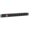 Блок PDU TERACOM PRO 19дюйм 1U 10А 250В 7-м Schuko с выкл. без шнура питания вх. разъем C14 алюм. черн. EKF TRP-HPD-LS-10A-7SH-C14 • Купить по низкой цене в интернет-магазине СМЭК
