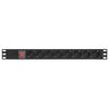 Блок PDU TERACOM PRO 19дюйм 1U 10А/250В 8 роз. Schuko с выключат. без шнура питания вх. разъем C14 корпус алюм. черн. EKF TRP-HPD-LS-10A-8SH-C14, изображение 4 • Купить по низкой цене в интернет-магазине СМЭК