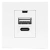 Розетка USB A+C 2.1А 2 гнезда без индикатора бел. EKF E2MR2-21USB-10-AC, изображение 5 • Купить по низкой цене в интернет-магазине СМЭК